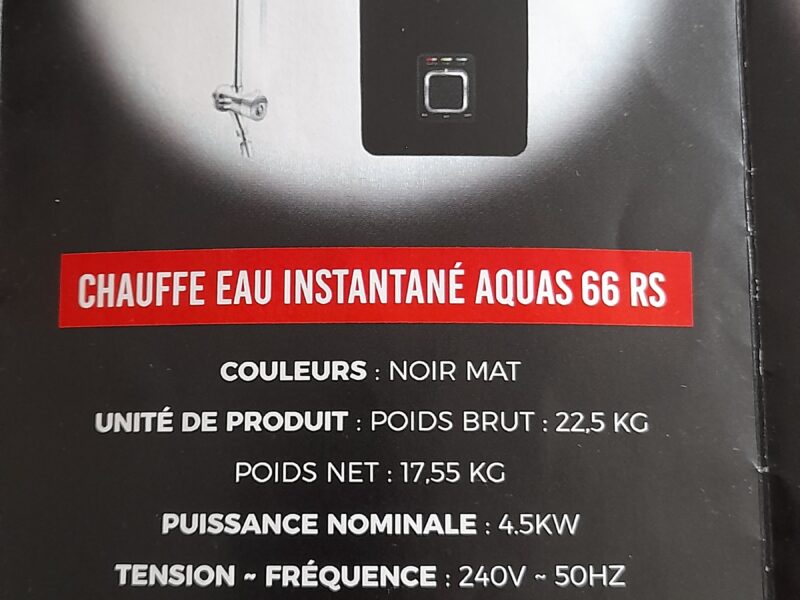 Chauffe eau instantané